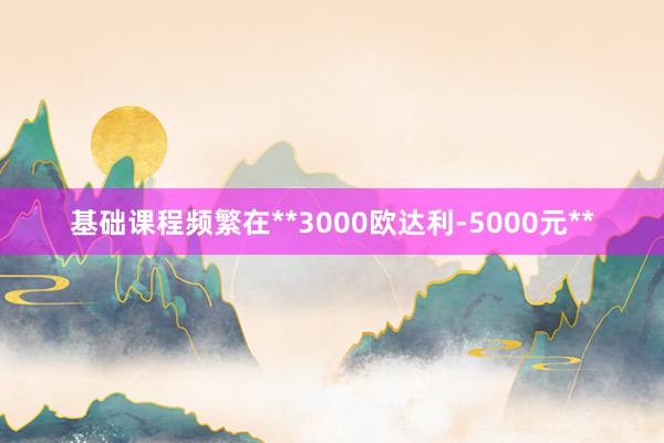 基础课程频繁在**3000欧达利-5000元**